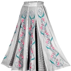 Holy Clothing Annika Maxi Embroidered Skirt S/M